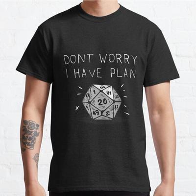 Мужская мода повседневные футболки с коротким рукавом Dont Worry I Have Plan черные футболки большого размера