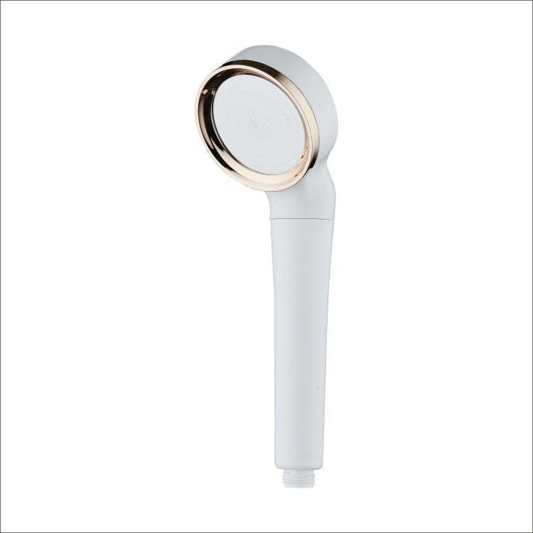 Spot White Gold Modern Eco-Friendly Removable Washable PP Filter Handheld Shower Ionic Shower Head Bathroom Faucet Accessories