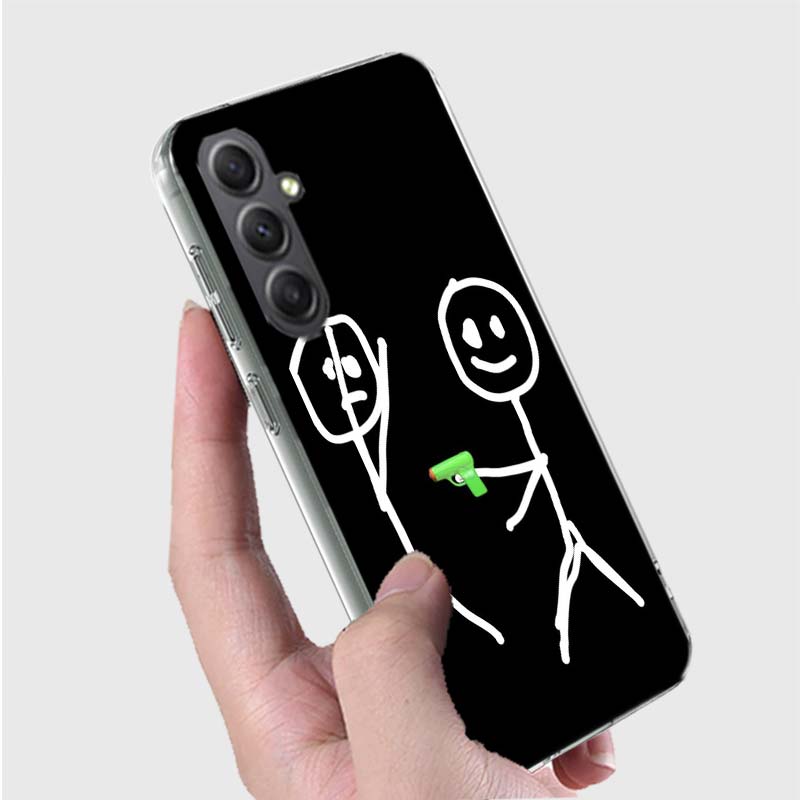 Funny Cute Cartoon Matchman Phone Case for Samsung A16 A26 A36 A56 A17 A37 A57 A07 A06 A02S A03 A04S A05S Galaxy Note 20 10 A50S