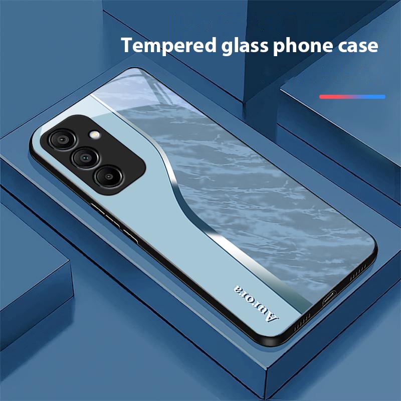 Фиолетовый с узором из воды Для Samsung Galaxy A15 5G 54 4G 51 50 24 35 90 71 12 51 53 52S 80 22 34 Черный Чехол для телефона из закаленного стекла