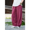 Spring and Summer Cotton Linen Women's  Trousers Plus Size Zen Retro Casual Lantern Pants