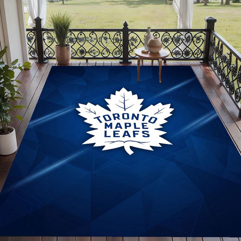 Soft Floor Carpet Toronto Maple Leafs Pattern Area Rug Decorative Mat For Home Room Decoration