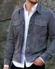 Men's Gray Suede Leather Shirt Trucker Jacket Soft Leather Handmade Retro Casual