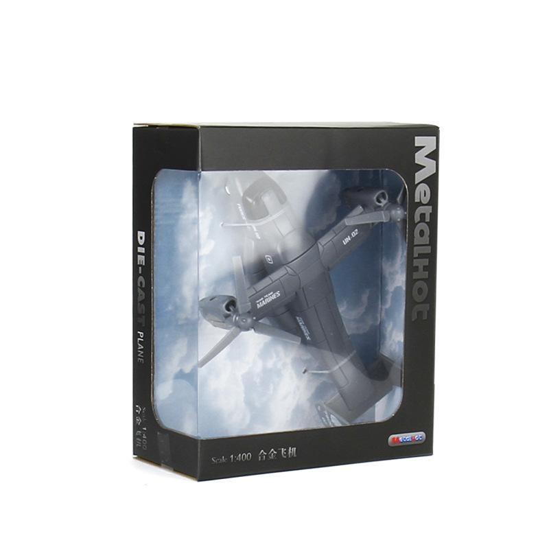 Модель самолета Boeing Bell V-22 Osprey в масштабе 1/400, игрушечный транспортный самолет с откатным механизмом со звуком и светом для детей, коллекция подарков для мальчиков и девочек