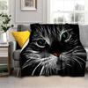 Black Cat Mystical Blanket - Lightweight Flannel Throw for Sofa and Bed ,Digital Printed Blanket with Soft & Worm Flannel Fabric
