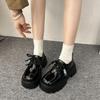 British Style Platform Small Leather Shoes Women's 2025 New Spring and Autumn Mary Jane Versatile Explosive Loafers Black Jk Single Shoes