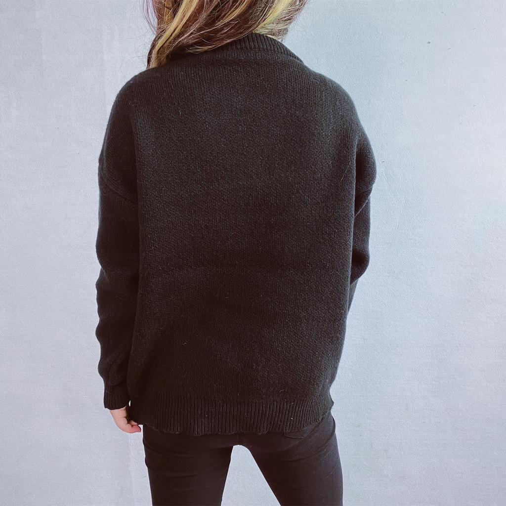 Women's Fashion Fall And Winter Christmas Loose Round Neck Pullover Knitted Sweater