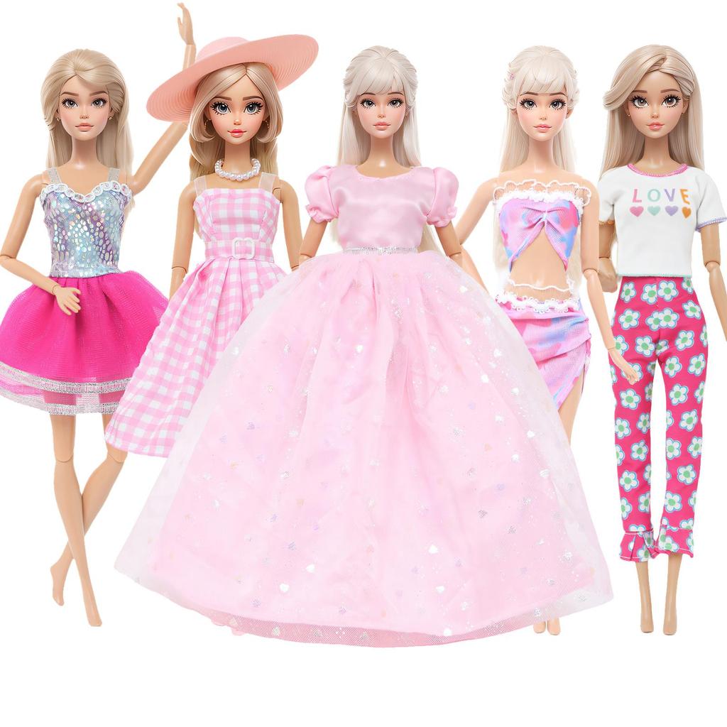 5 шт./компл. Модная розовая одежда для куклы 30 см 11,5 дюйма кукла-девочка свадебное платье мини-платье брюки штаны 11,8'' аксессуары для кукол детская игрушка