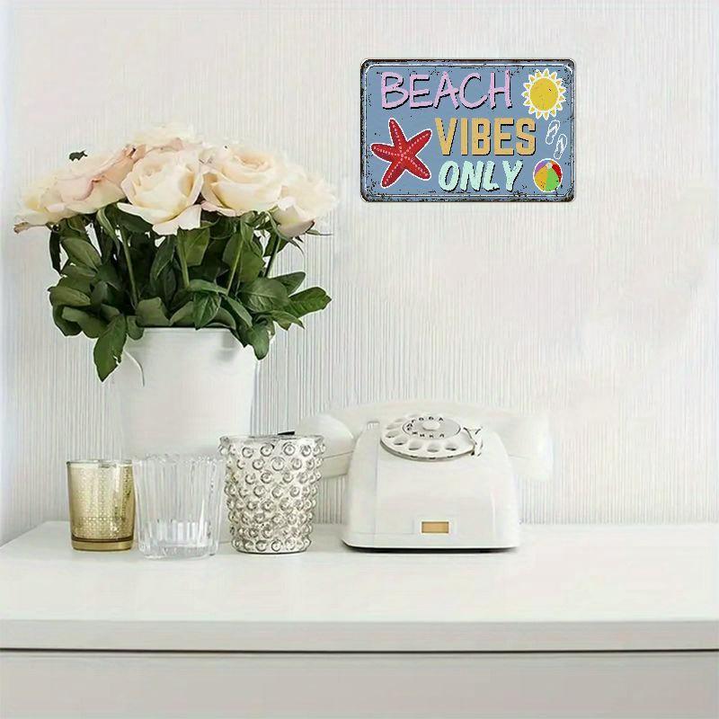 2D плоская деревянная 30*20 см Beach Vibes Only вывеска деревенский декор для дома ресторана бара и многого другого легко повесить табличку для использования в помещении/на улице