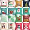 Cross-border Home Christmas Pillow Cover Snowman Elk Print Cushion Cover Sofa Cushion