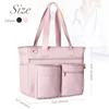 Fasrom Teacher Bag, Large Capacity, Nurse Bag, Stylish Tote Bag with Multiple Pockets, Perfect for Commuting, School, and Nursing, Pink