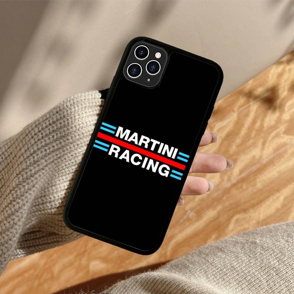 Чехол для телефона M-Martini Racing с горизонтальной полосой из ПК+ТПУ для IPhone 11 12 13 14 15 16 17 Plus Pro Max