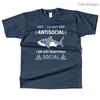 Mens Cotton Antisocial Shark Graphic Funny T Shirt Street Casual Style Tee for Men and Women