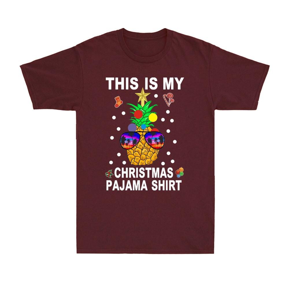 Pineapple This Is My Christmas Pajama Funny Christmas Lights Unisexs TShirt