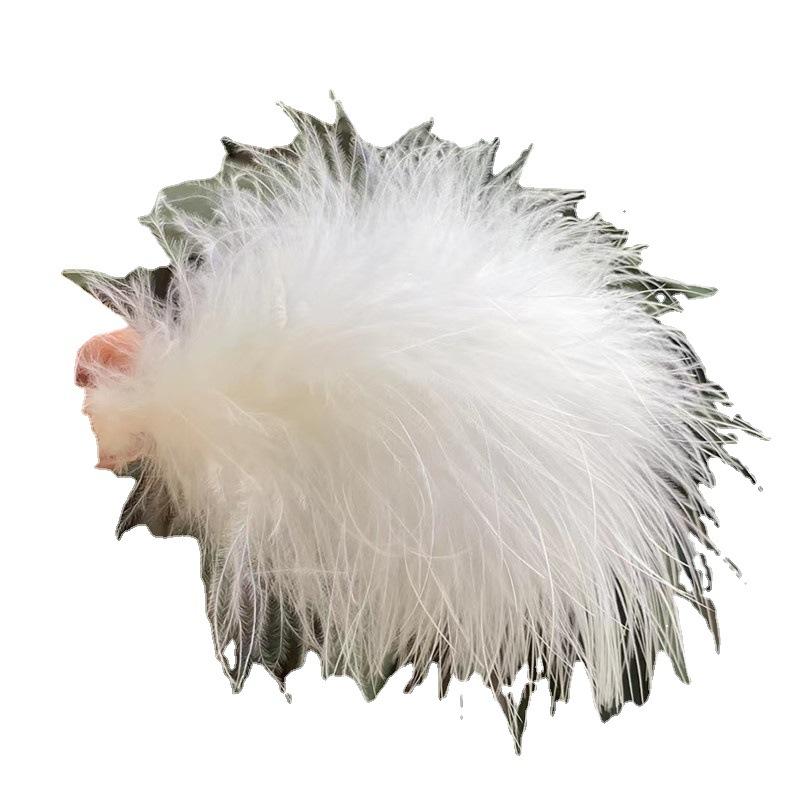 White Feather Hairpin Side Clip Hanfu Accessories Korean Feather Headdress Hairpin