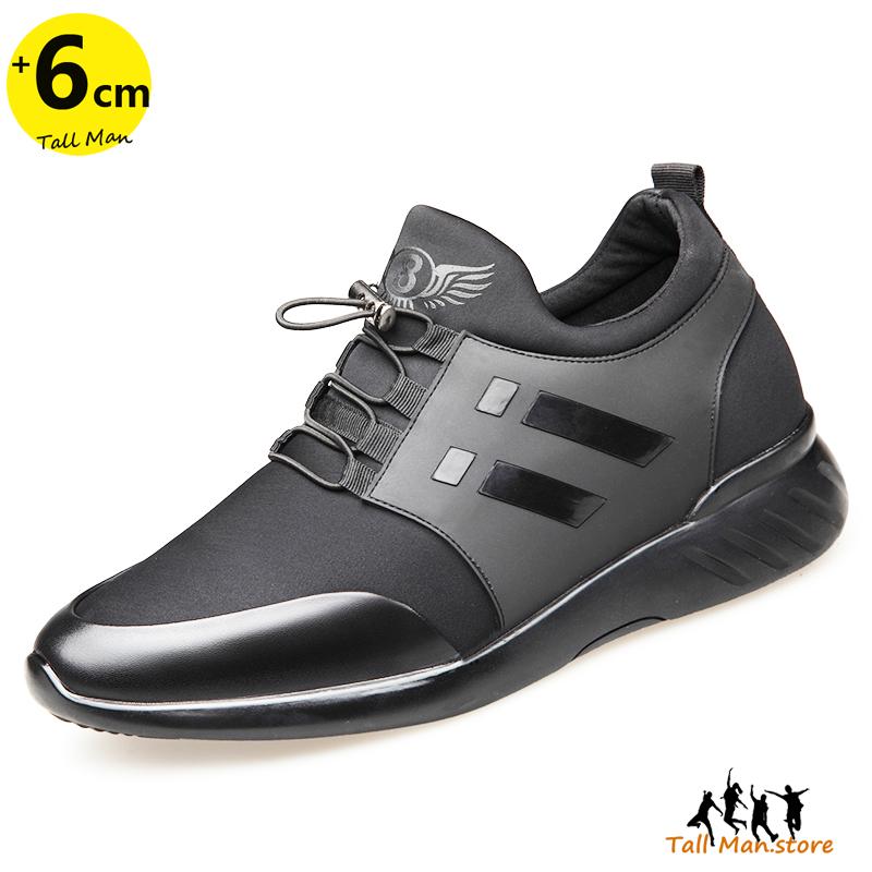 Кроссовки мужские спортивные туфли для увеличения роста стелька 6 см мужские повседневные модные повседневные теплые зимние черные
