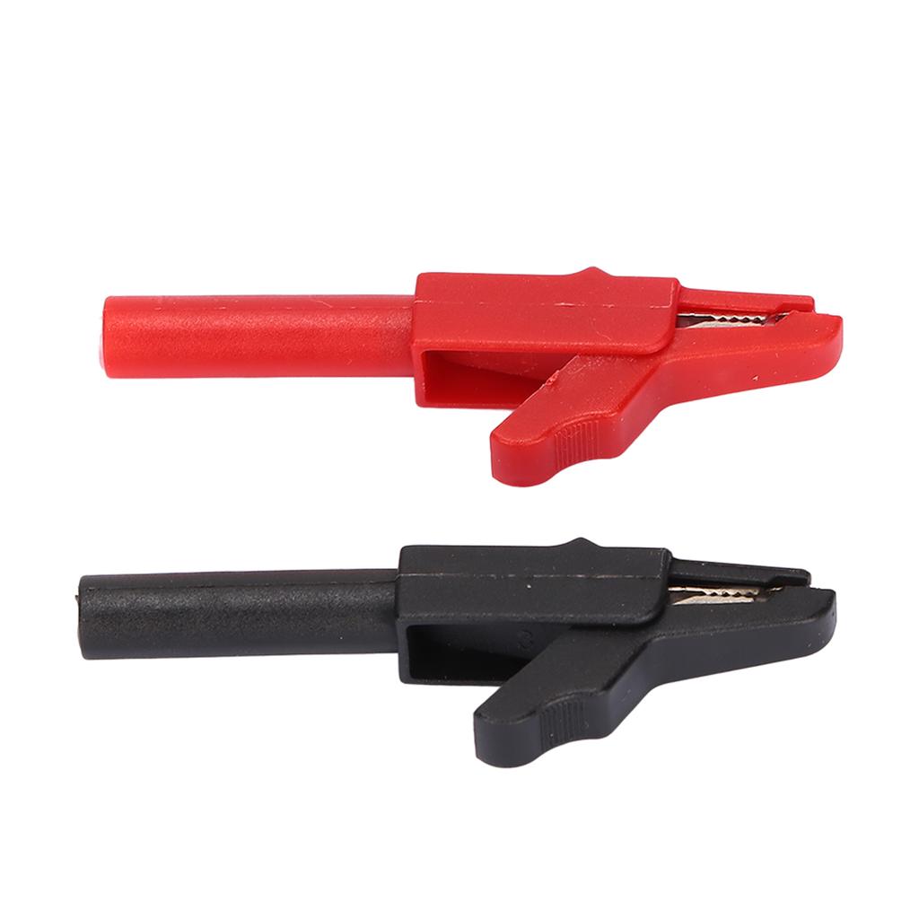 10pcs Car Battery Clip Red Black 15A Safety PA Insulated Electrical Cable Clamp for 4mm Banana Plug