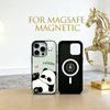 Чехол для телефона с пандой для iPhone 17, 16, 15, 14, 13, 12, 11 Plus, Pro, магнитный с Magsafe, беспроводная зарядка