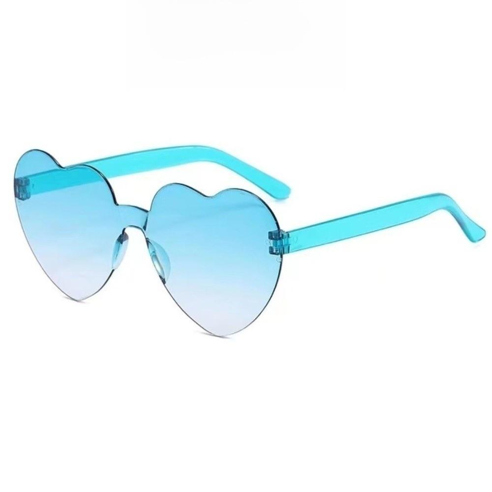 Trendy Love Heart Shape Sunglasses UV Protection Colorful Gradient Sunglasses Women