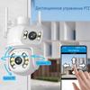 New EU 8MP 4K WIFI IP Camera PTZ Dual Lens with Dual Screen Ai Human Detect Night Vision Outdoor Wifi Surveillance Camera ICsee CCTV Video