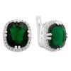 Серебряные серьги с изумрудом nano 10.14ct (2159698)