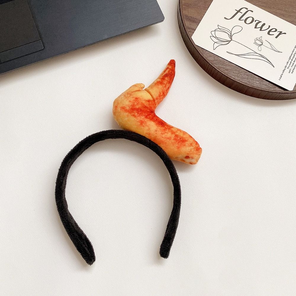 Creative Bone Simulated Food Headband Hotdog Fried Egg Hair Hoop Strawberry Imitation Vegetable Hairband Party Hair Accessories