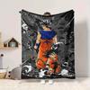1pc DragonBallZ, Goku Flannel Blanket [Cozy Throw Blanket] For Sofa, Bed, Travel, Camping, Livingroom, Office, Couch, Chair, And Bed