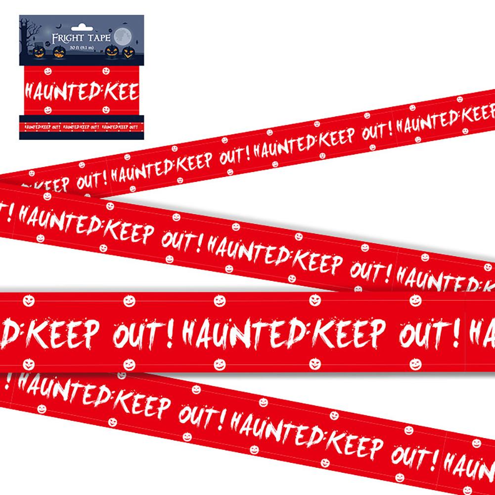 Halloween Warning Tape Caution Barrier Festival Warning Streamer Spooky Party Haunted House Outdoor Porch Yard Halloween Decoration Supplies