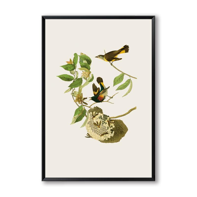 Элегантная поэзия птица на дереве, современная простая скандинавская картина на холсте формата А4, художественный принт, постер, настенные картины, украшение для спальни, дома