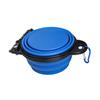 Collapsible Dog Bowl Portable Travel Pet Feeder Bowl Expandable Silicone Pet Food Water Bowl with Carabiners Clip for Walking Hiking Camping
