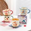Comic Cartoon Animal Ceramic Large Capacity Breakfast Cup Household Mug Milk Cup Oatmeal Cup High Appearance