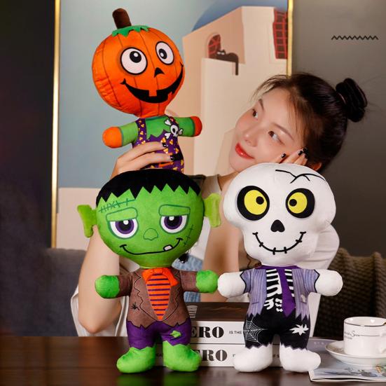 Забавный Хэллоуин Череп Монстры Игрушка Мультфильм Тыква Человек Фаршированный Зомби Ужас Плюшевые Куклы Хэллоуин Украшения Реквизит