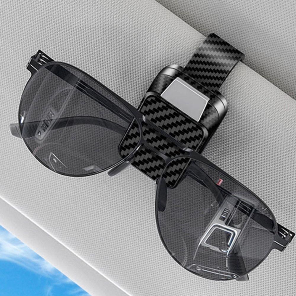 Нажимной переключатель для автомобильных очков, противоударный футляр для очков, портативный автомобильный держатель для солнцезащитных очков с ручкой