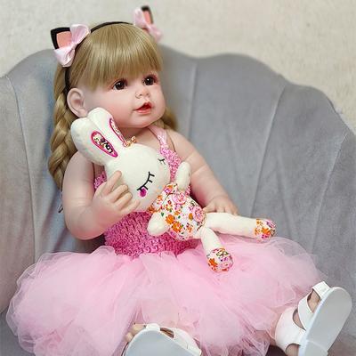 Оригинальная кукла реборн 55 см, полностью силиконовая виниловая игрушка для девочек, принцесса Bebe, сопутствующая игрушка, Рождественский подарок