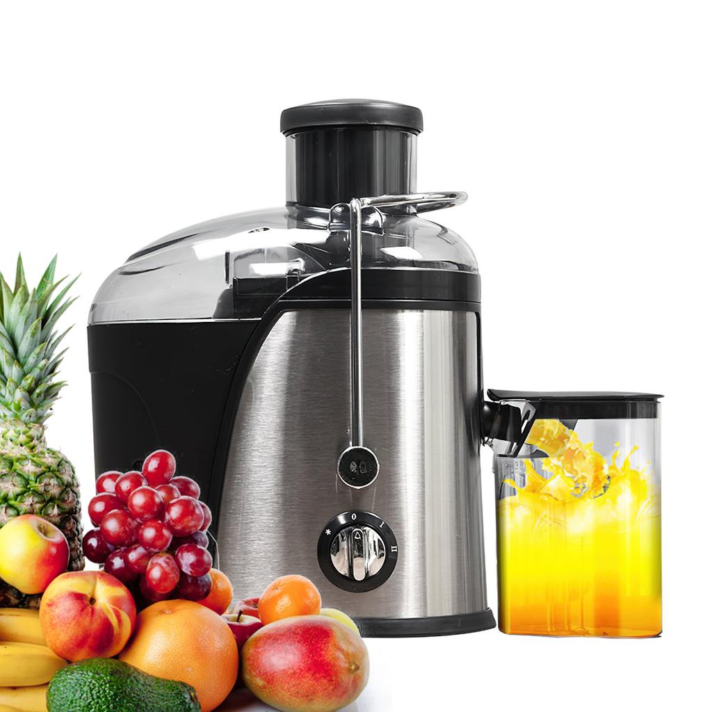 Powerful Centrifugal Electric Juicer Machine 3" Big Mouth Fruits And Vegetable Juice Extractor 2Speeds Mixer Blender With Bottle