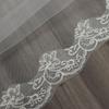 Accessories Photo Veil Short Simple White Ivory Women's Tulle Wedding Veil Lace Edge Bridal Veil