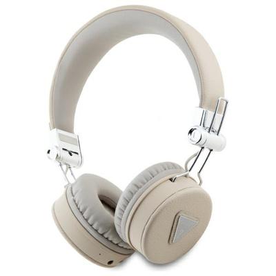 Guess Беспроводные накладные наушники Bluetooth Enc Gubh70Pgtspse Бежевый/Beige Классическая круглая форма с текстурой