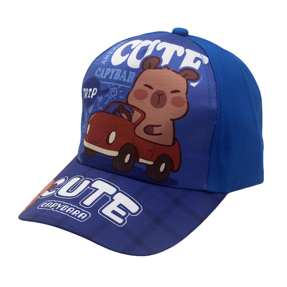 Capibara Themed Baseball Cap for Children, Breathable and Cute. Capibara Hat for Outdoor Sun Protection