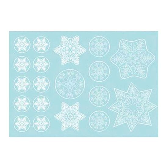 Водостойкое рождественское украшение, милая экологически чистая белая снежинка, Рождественская наклейка на стекло из ПВХ, рождественская наклейка на окно