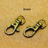 Бронзовый 38 мм ретро-брелок с застежкой-карабином, пряжка для сумки, аксессуар