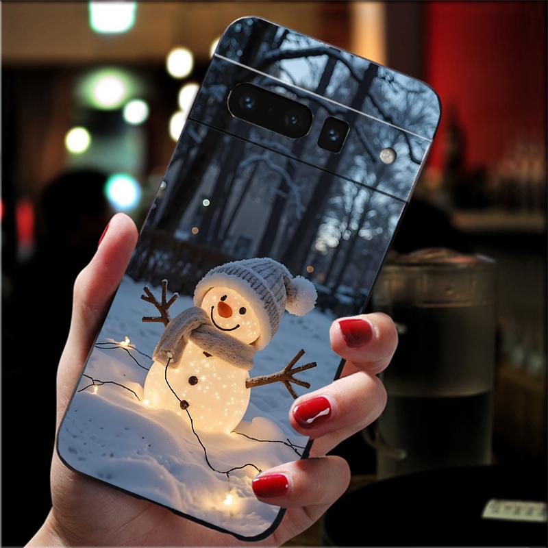 Чехол для телефона Google Pixel 10 Pro XL 9 Pro XL 9A 8 7 6 Pro Pixel 8A 7A 6A Pixel 8 7 6 5 Снеговик Рождество