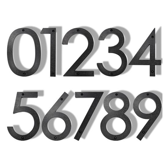 Черные номера домов, буквы с номерами дверей для наружных вывесок, простая установка, пластиковые матовые цифры, буквы, знак для почтового ящика домашнего адреса