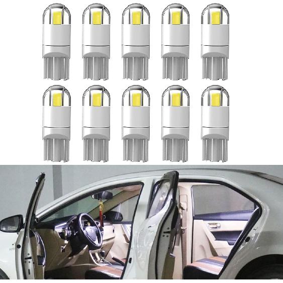 10PCS 194 LED Bulbs, LED Car Bulb Kit Set, 168 2825 T10 W5W 3030 Bright LED Chips, Error Free Car Bulbs, Replacement Bulbs for Dome Light, Map Light,