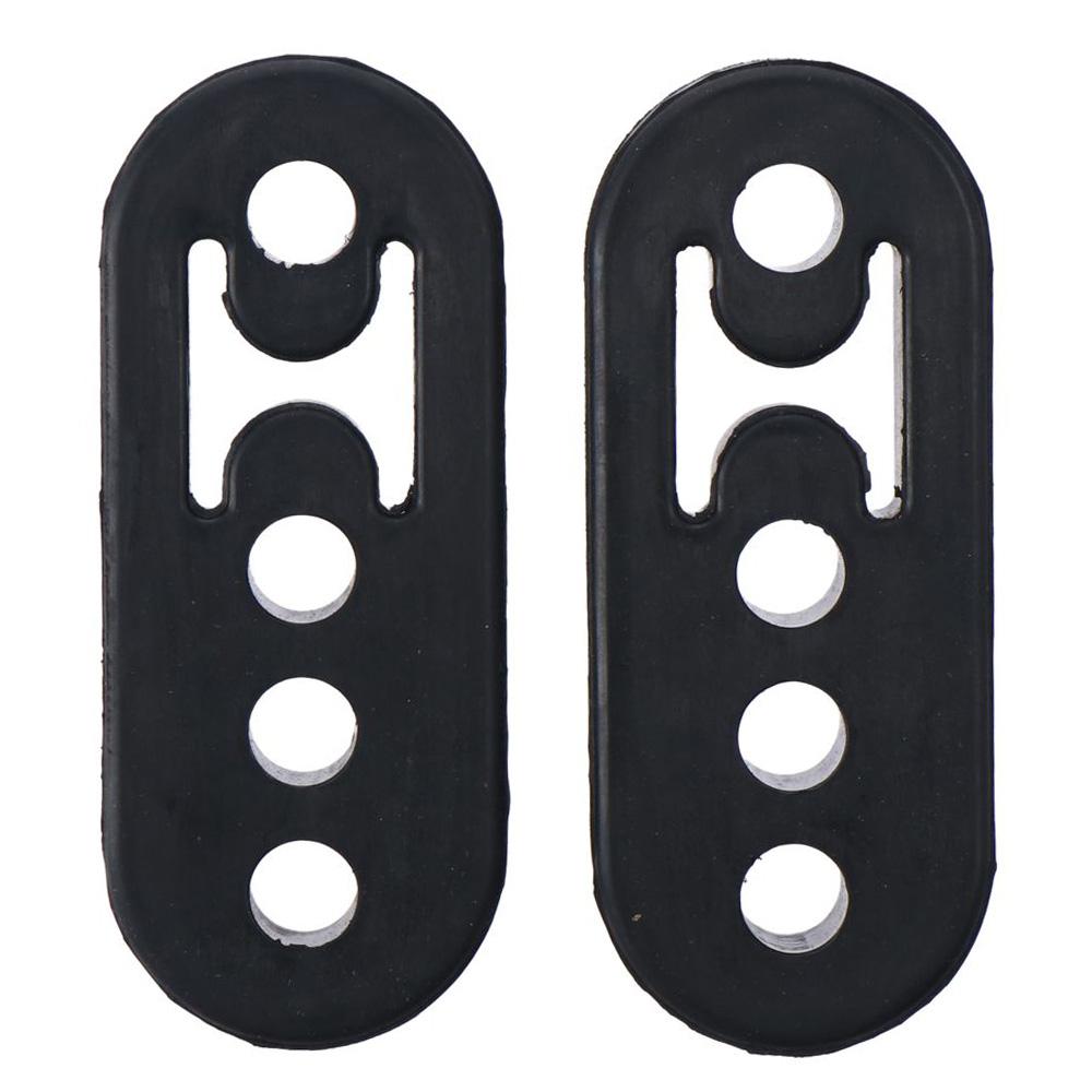 2Pcs Rubber Rubber Exhaust Hanger 4 Holes High Density Rubber Muffler Hanger Automobile