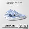Summer Shark Slippers Lightweight Women Shark Slides Men Bathroom Flip Flops Home Anti-skid Flat Shoes Couple Children's Sandals
