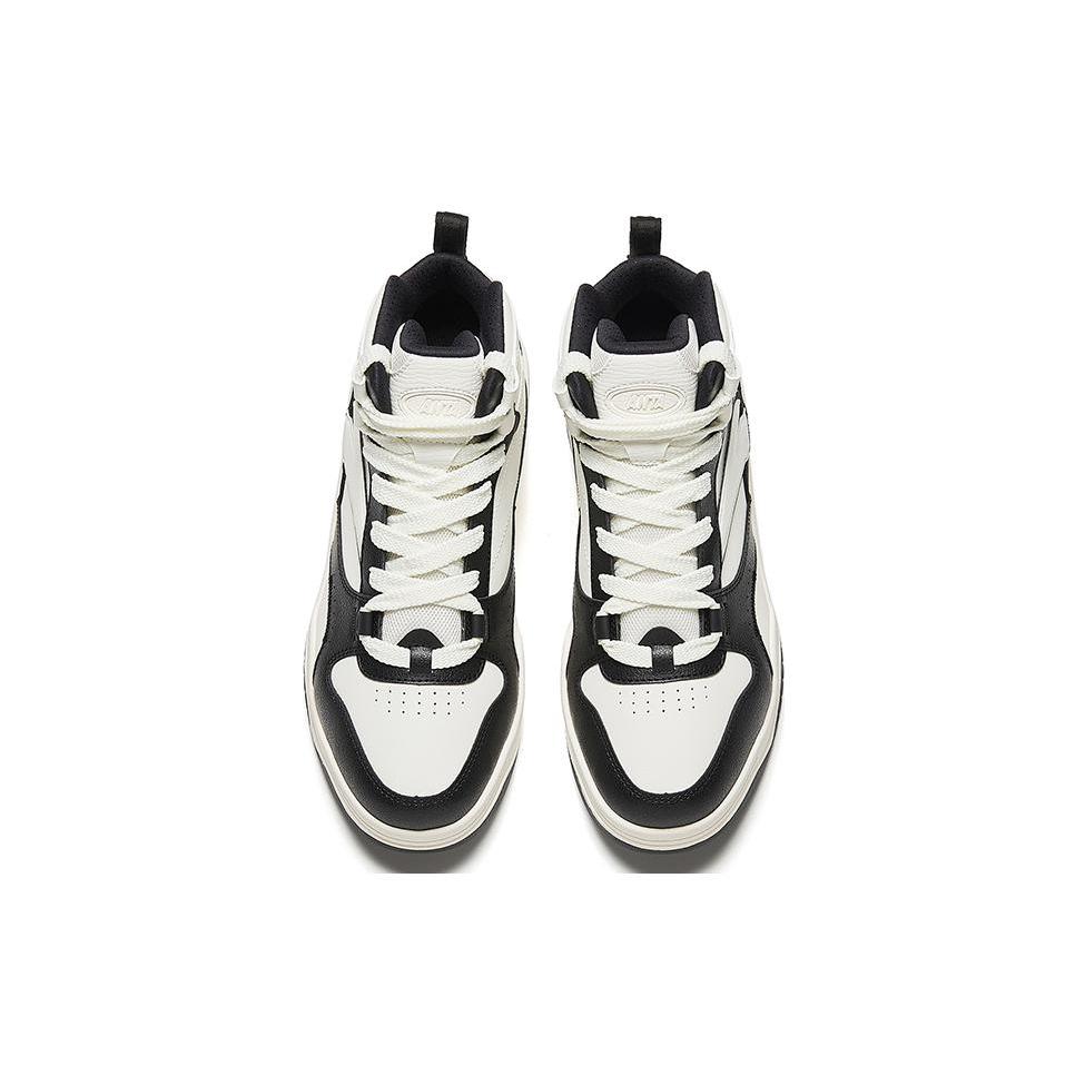 New Anta Wave Shoes Cushioning Mid Top Skateboard Shoes Men's Black 912348088-2