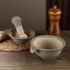 Ceramic Rice Paste Bowl Manual Garlic Mortar Pestle Easy To Clean Grinding Bowl Rod Set  Spice