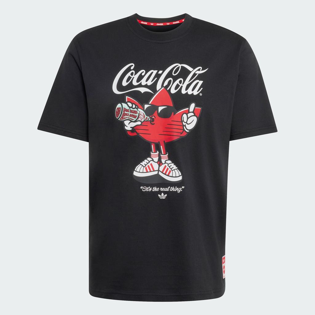 Adidas Originals X Coca Cola T Shirts Men's Black Crew Neck Moderate