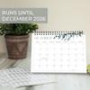 Aesthetic Desk Calendar 2026 - Runs until December 2026 - Beautiful Small Flip Desktop Calendar for Easy Organizing