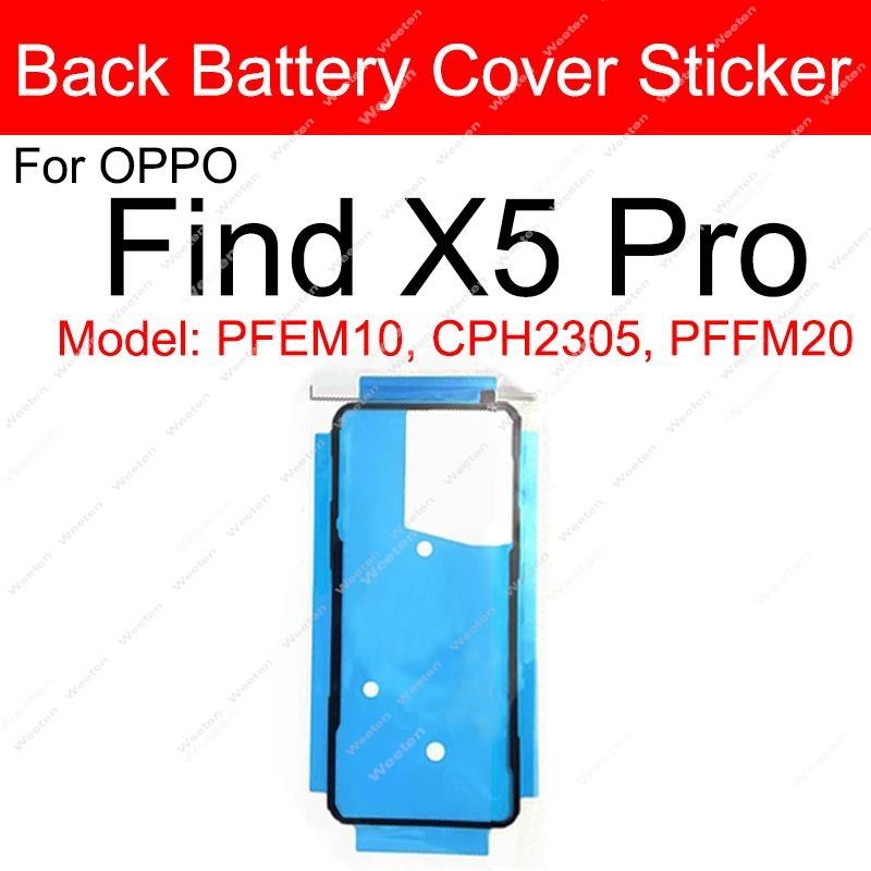For OPPO Find X X2 X3 X5 X6 Pro Lite Neo X7 Ultra Rear Battery Door Housing Cover Adhesive Back Battery Housing Cover Sticker